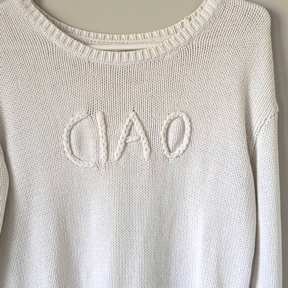 Cupio graphic 'ciao' cotton knit sweater - Picture 2 of 3